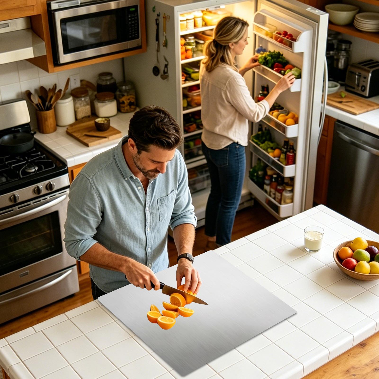 Meal Prep For Cutting - لوح تقطيع من الفولاذ المقاوم للصدأ