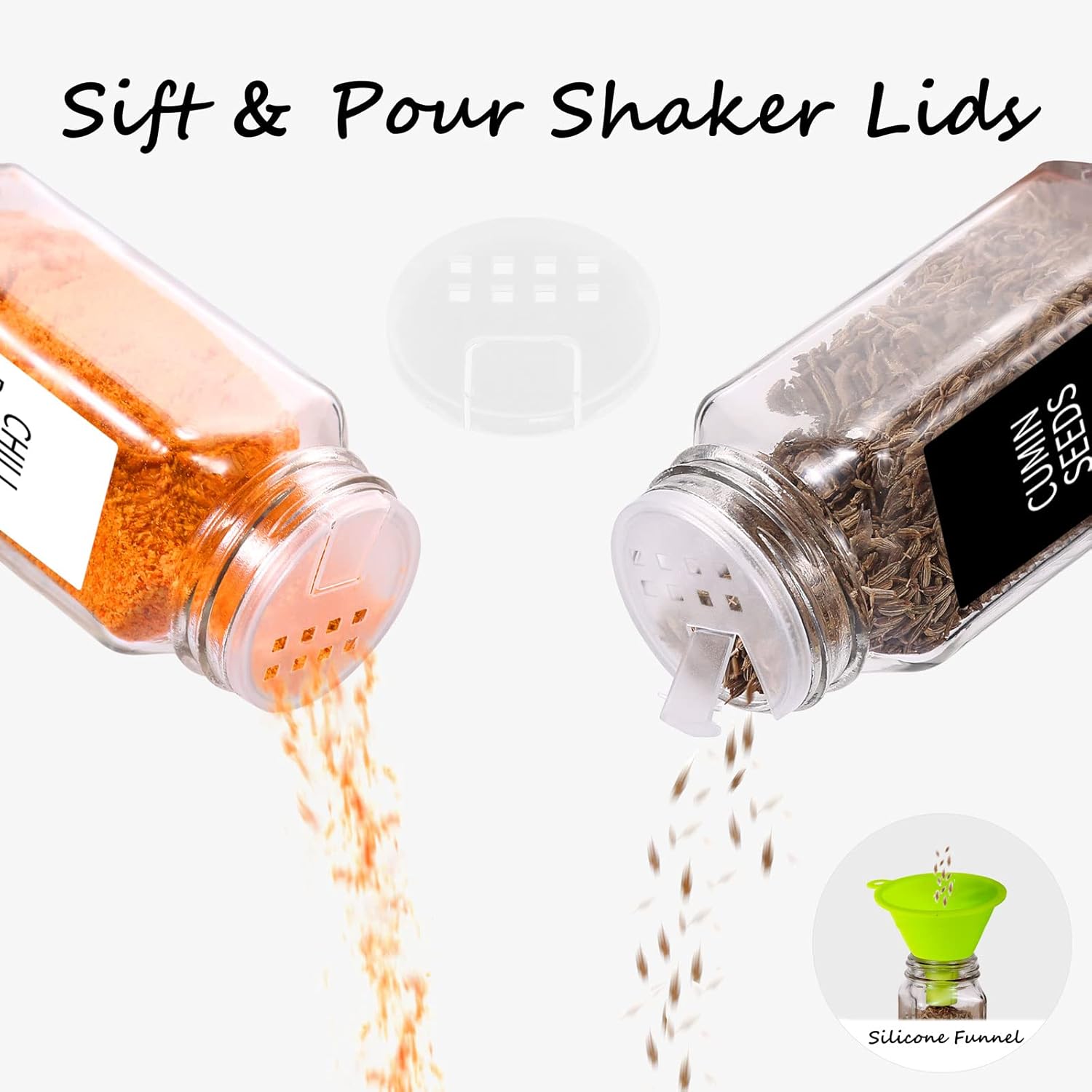 12 قطعة برطمانات توابل زجاجية  - مراجعة Spice Jar Labels وسعره