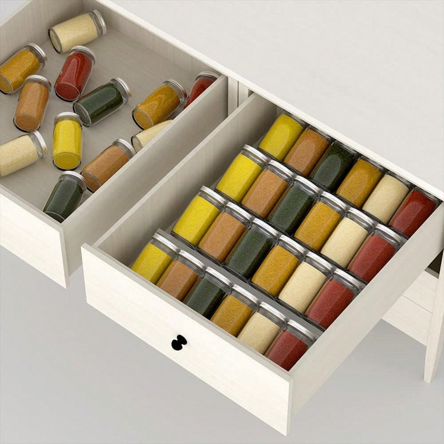 4 طبقة التوابل درج المنظم قابل - مراجعة Spice Jar Labels وسعره
