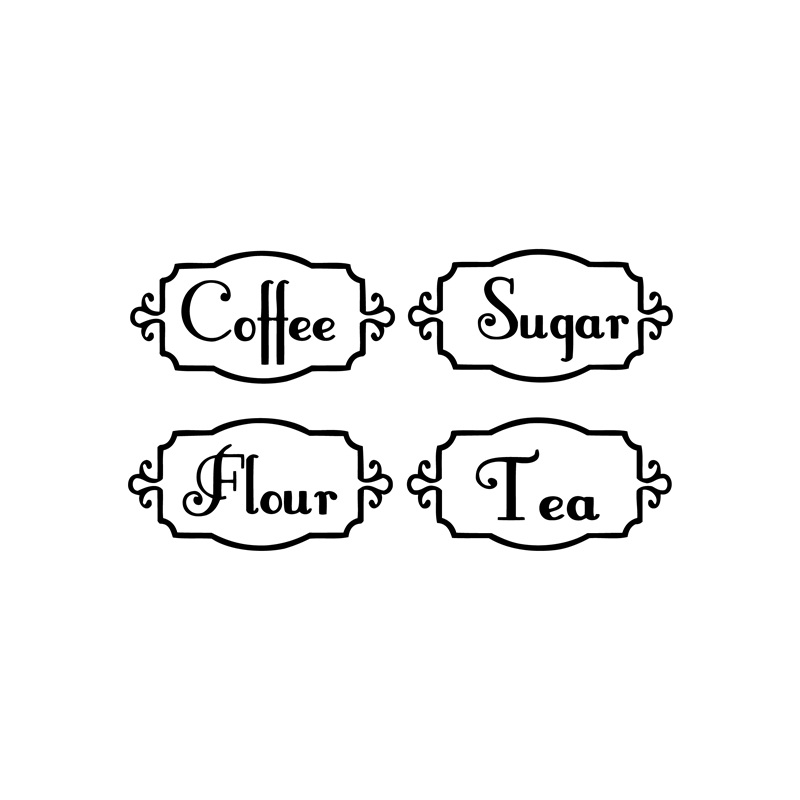 تسميات المطبخ ، مجموعة من 4 جر - مراجعة Spice Jar Labels وسعره