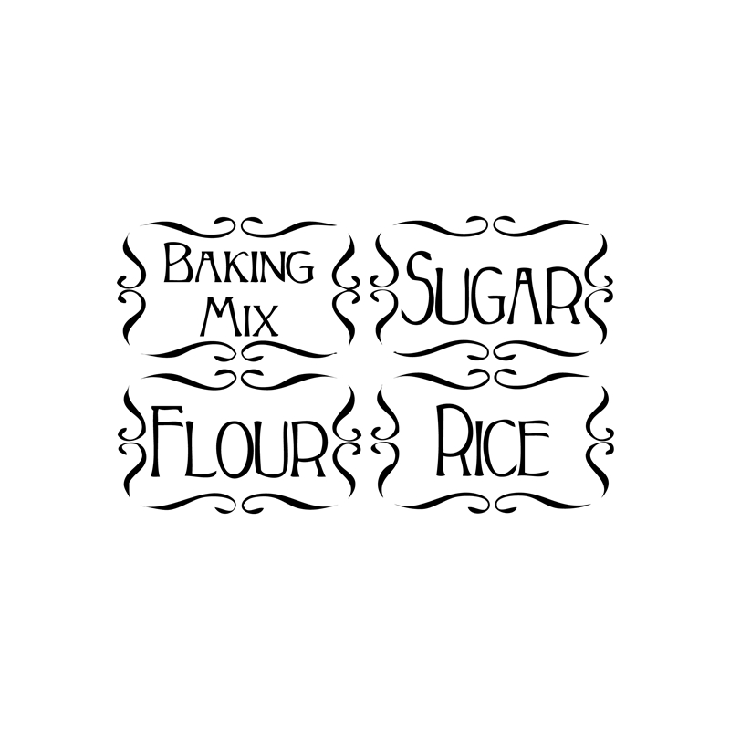 تسميات المطبخ ، مجموعة من 4 جر - مراجعة Spice Jar Labels وسعره