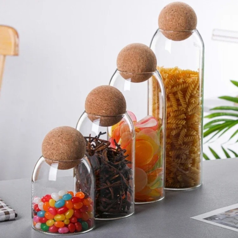 أوعية تخزين زجاجية بغطاء كروي  - مراجعة Spice Jar Labels وسعره