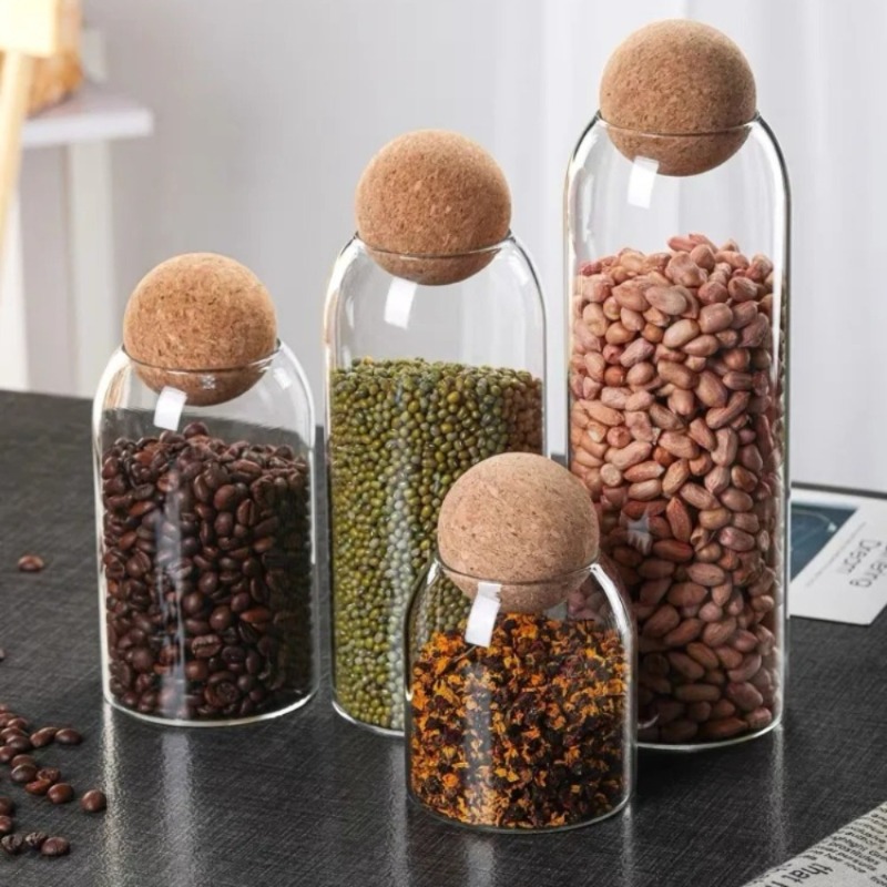 أوعية تخزين زجاجية بغطاء كروي  - مراجعة Spice Jar Labels وسعره