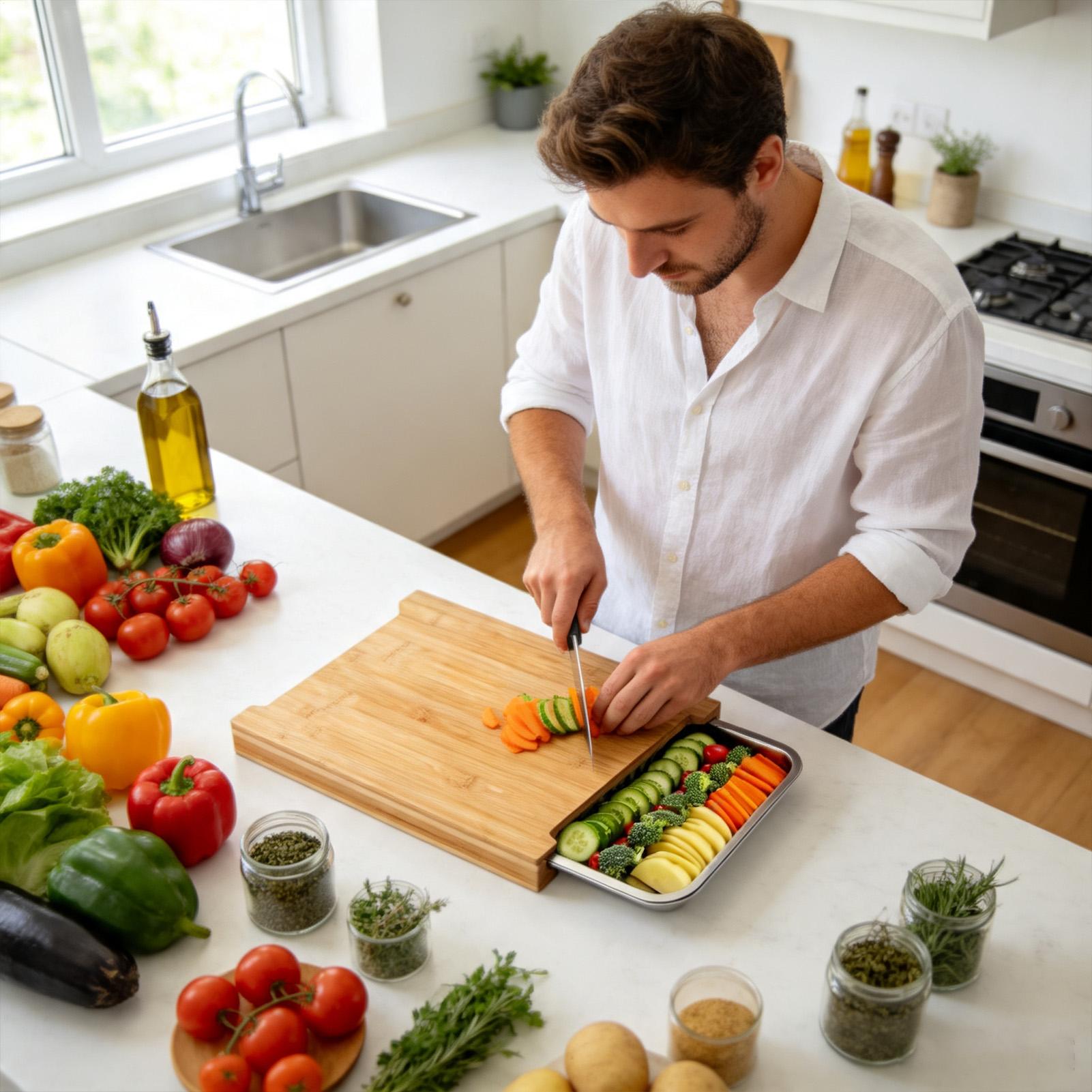 ألواح تقطيع خشبية للمطبخ، غير  - مراجعة Meal Prep For Cutting وسعره