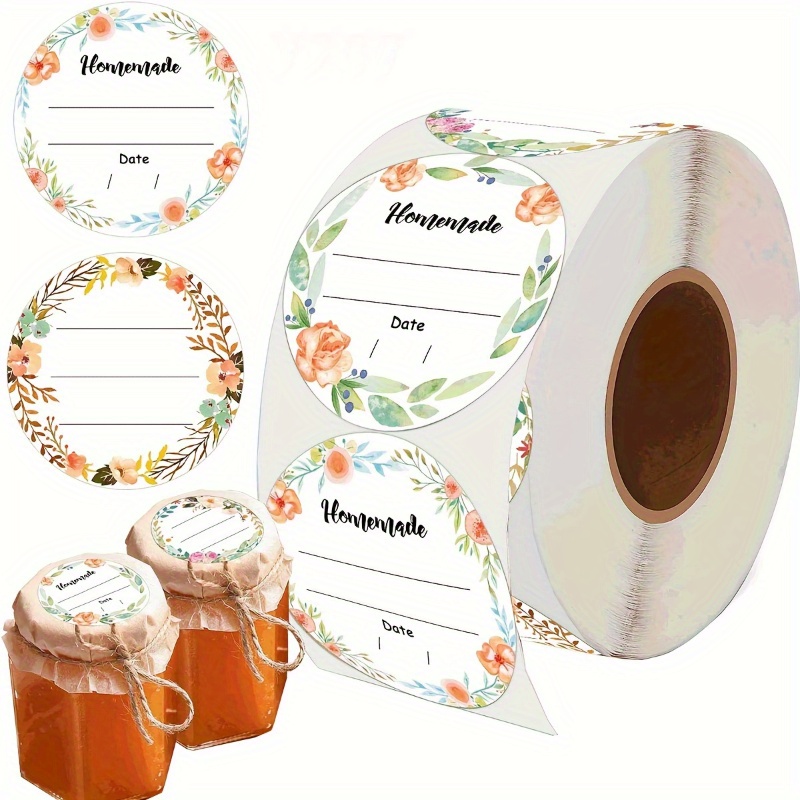 ملصقات زهور مائية لعلب التخزين - مراجعة Spice Jar Labels وسعره
