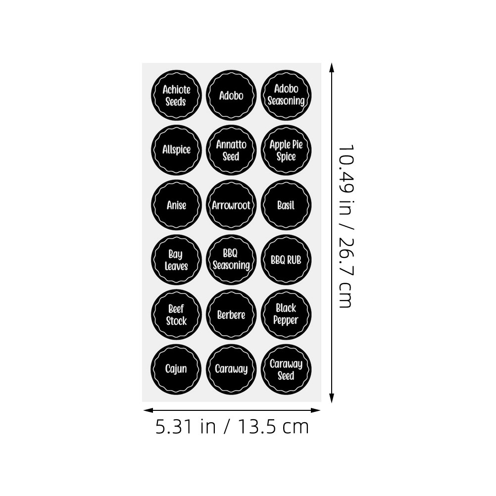 8 أوراق ملصقات لبرطمانات التوا - مراجعة Spice Jar Labels وسعره