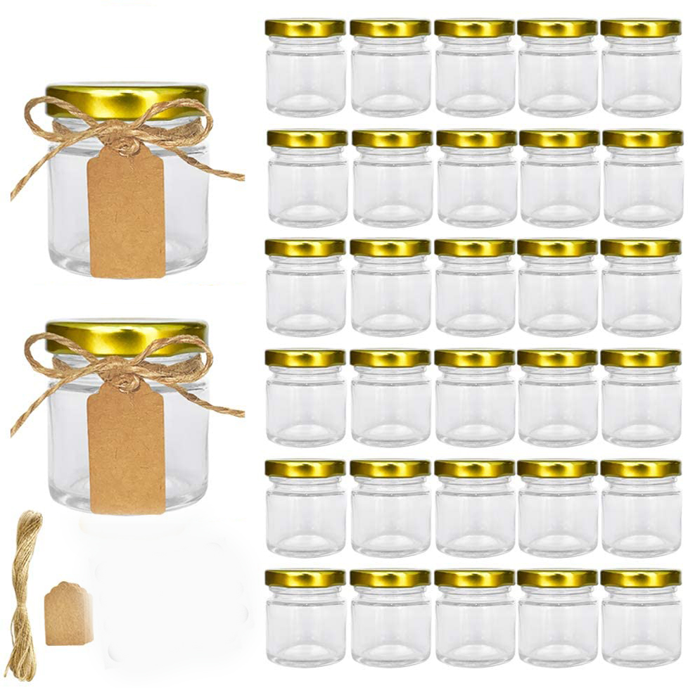 برطمانات زجاجية مع أغطية ذهبية - مراجعة Spice Jar Labels وسعره