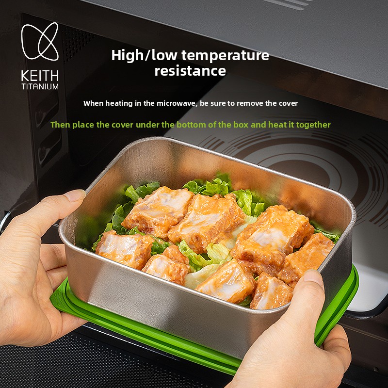 800 مل صندوق غداء من التيتانيو - مراجعة Meal Prep No Microwave وسعره