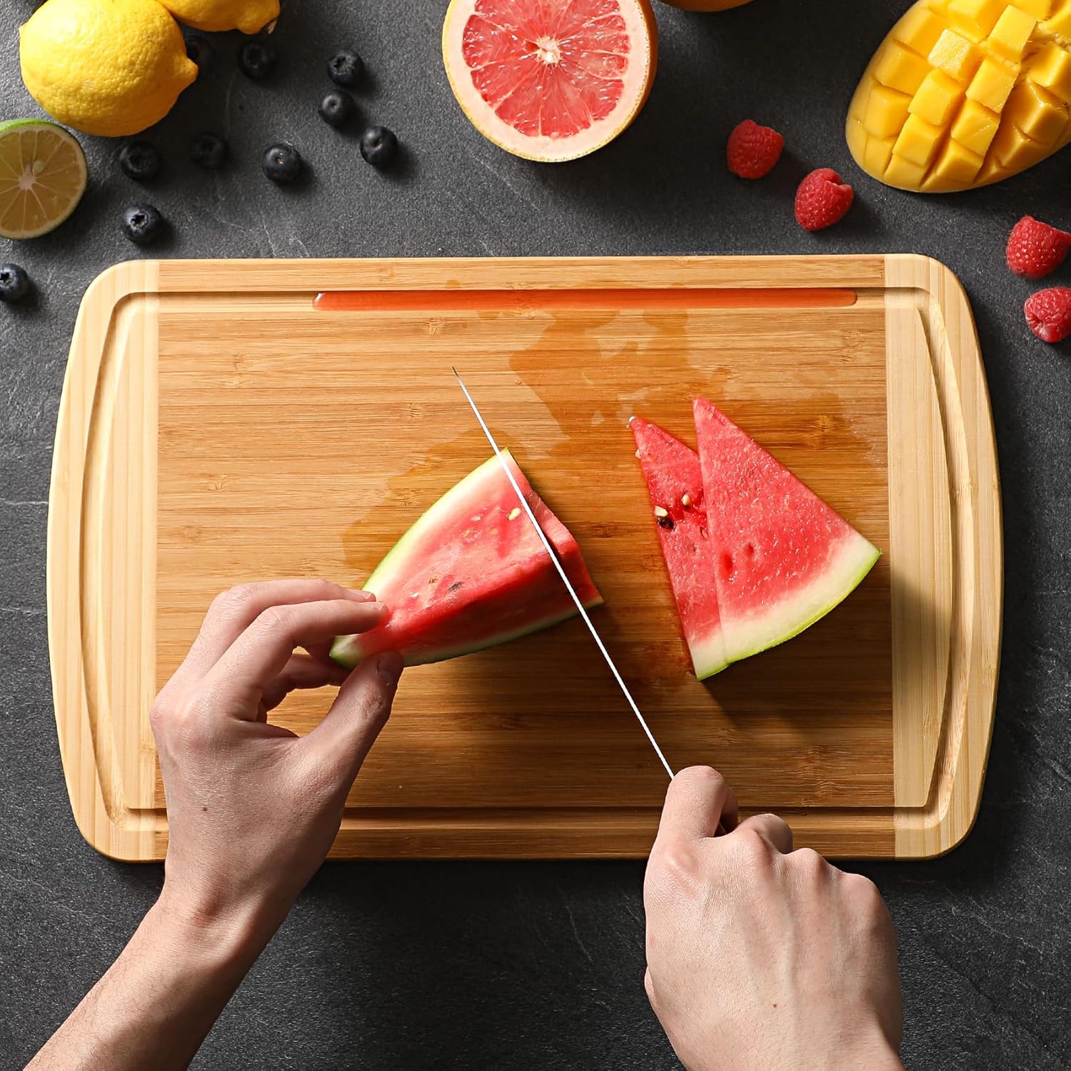 لوح تقطيع كبير من الخيزران للم - مراجعة Meal Prep Juice وسعره