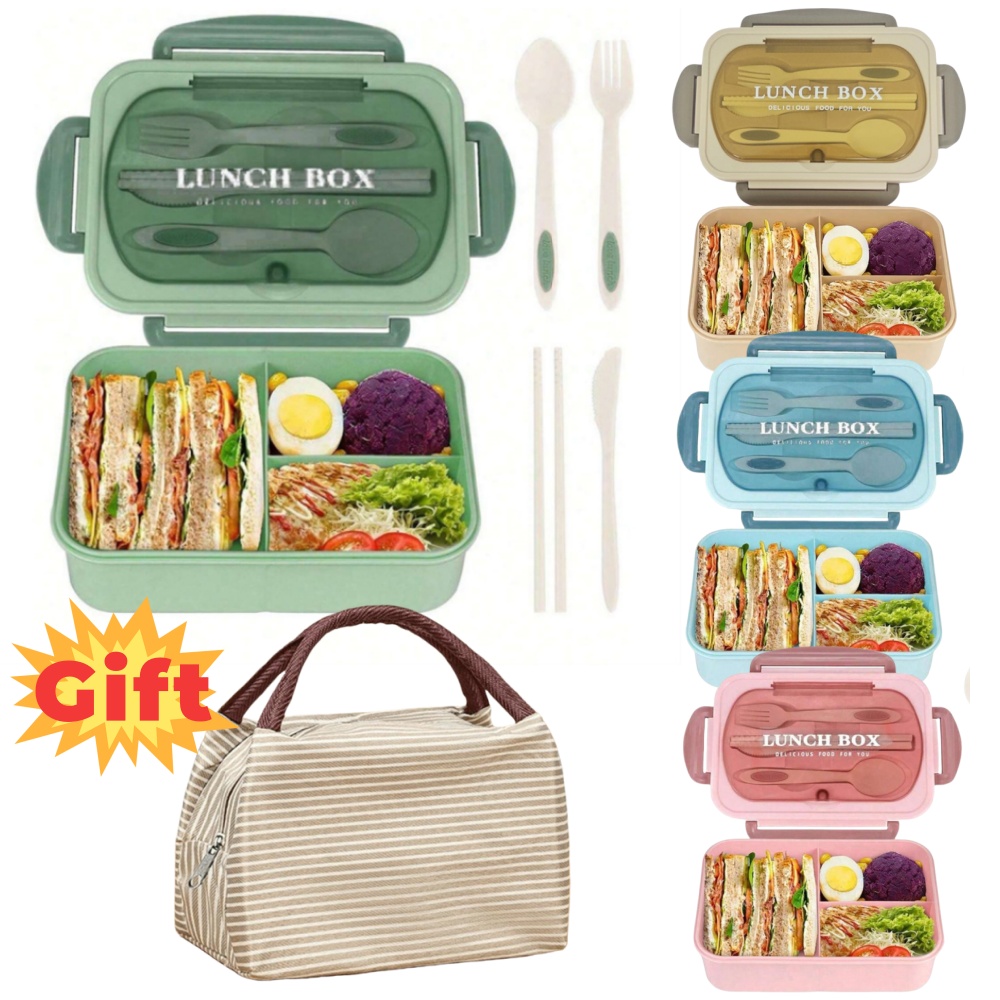 صندوق غداء 40.58 أونصة مع أوان - مراجعة Meal Prep Healthy Lunch وسعره